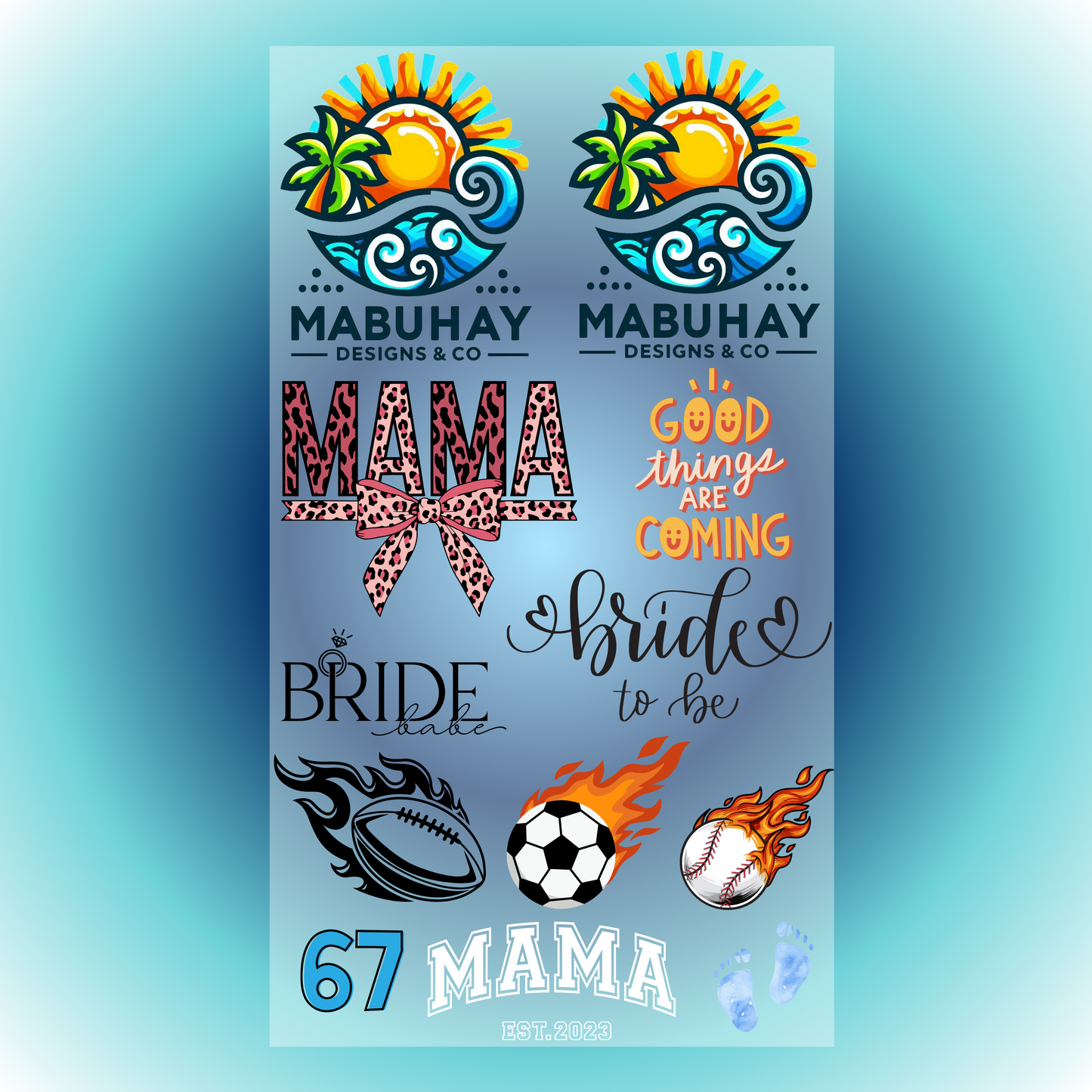 Build a Gang Sheet 23 inches wide - Multiple DTF designs on one sheet for cost-effective bulk printing - Mabuhay Designs Jacksonville NC